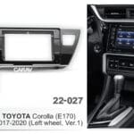 Los 10.1-inch frame geschikt voor de TOYOTA Corolla (E170) 2016-2020