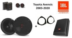 Toyota Avensis speakers + Subwoofer 200Watt Audio upgrade JBL 250W / 50Watt RMS + ringen